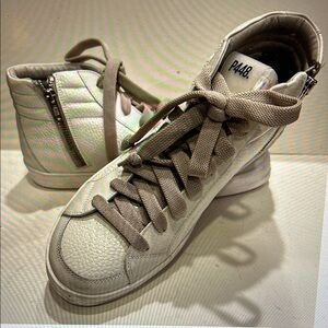 P448 White High-Top Sneakers